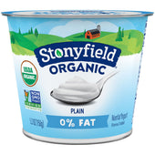 Stonyfield Farm Organic Plain Yogurt, 6 Ounce -- 12 per case.