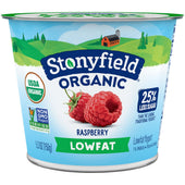 Stonyfield Farm Organic Raspberry Yogurt, 6 Ounce -- 12 per case.