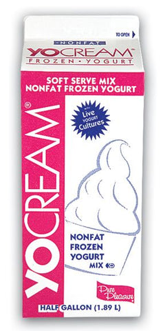 Yocream Yogurt Mix, Irish Mint Nonfat Soft Serve, 64 Ounce -- 6 per case.