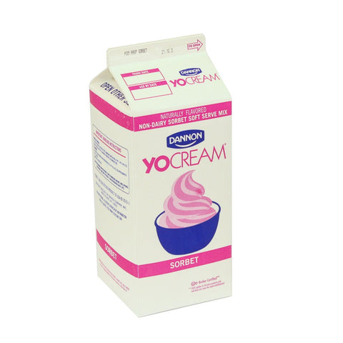 Yocream Pomegranate Raspberry Soft Serve Sorbet Mix, 64 Ounce -- 6 per case.