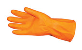 Impact Products Pro Guard Orange Flock Lined Heavy Weight Small Latex Gloves -- 6 per case.