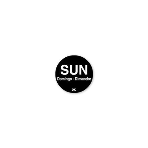 Daymark DuraMark Circle Day of the Week Label - Sunday, 0.75 inch -- 12 rolls per case.