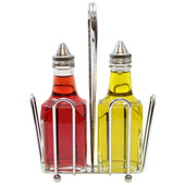 Tablecraft Glass Cruet With Rack, 6 Ounce