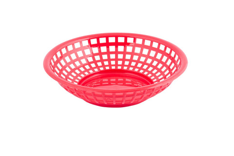 Serving Round Red Basket, 8X2.38 -- 36 per case