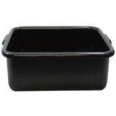 Tablecraft Economical High Density Polyethylene Black Recycled Tote Box, 5 inch -- 12 per case.