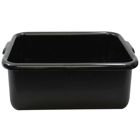 Tablecraft Economical High Density Polyethylene Black Recycled Tote Box, 5 inch -- 12 per case.