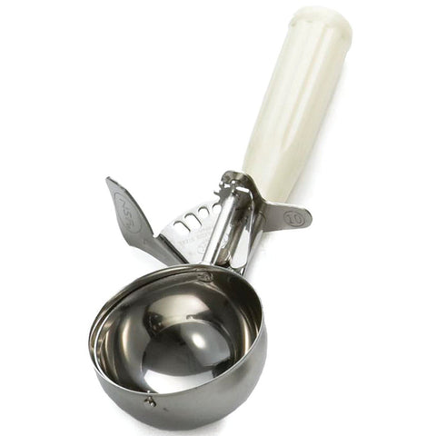 Tablecraft 18/8 Stainless Steel Thumb Press Ice Cream/Food Disher, 10 inch.