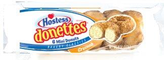 Donettes Single Serve Crunch Mini Donuts, 4 Ounce -- 60 per case.