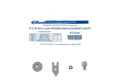 Edlund SG2/G-2 NSF Stainless Steel Knife and Gear Replacement Kit -- 6 per case.