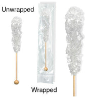 Dryden and Palmer White Swizzle Sugar Stick Candy - Bulk, 5.75 inch -- 288 per case.