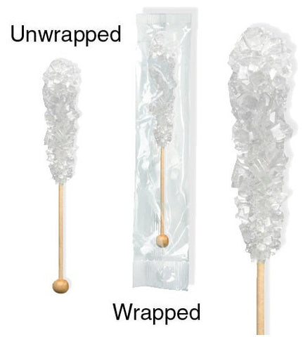 Dryden and Palmer White Swizzle Stick Candy, 5.75 inch -- 72 per case.