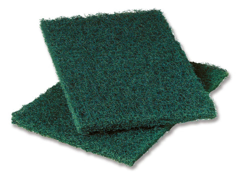 Scotch-Brite Commercial Heavy-Duty Scouring Pad, Green, 6 x 9, 12/Pack