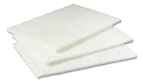 6X9 Meduim Duty Scouring Padding - Off-White -- 3 Case 20 Count