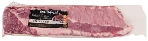 Smithfield Unpeeled Pork Loin Back Rib, 3 Pound -- 12 per case.