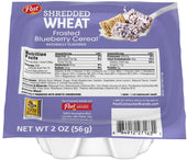 Post Blueberry Shredded Wheat Cereal, 2 Ounce -- 48 per case.