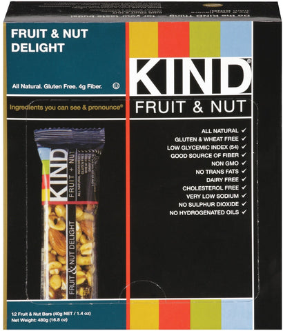 Kind Healthy Fruit and Nut Delight Snack Bar, 1.4 Ounce -- 72 per case.