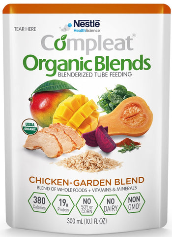 Compleat Organic Blends Chicken Garden Blend Tube Feeding, 10.1 Fluid Ounce -- 8 per case.