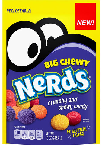 Nestle Nerds Big Chewy Candy - Stand Up Bag, 10 Ounce -- 8 per case.