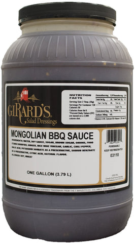Girards Mongolian BBQ Sauce, 1 Gallon -- 2 per case.