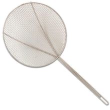 Alegacy Nickel Plated Square Mesh Skimmer, 7 inch Bowl Diameter.