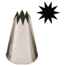 Alegacy Stainless Steel Star Tip Pastry Tube - Tip Number 2.