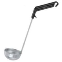 Alegacy One Piece Ladle with Black PVC Handle, 4 Ounce Capacity.