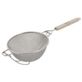 Alegacy Stainless Steel Medium Double Mesh Heavy Duty Strainer, 9 inch Bowl Size.