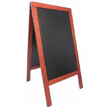 American Metalcraft Large Mahogany Sandwich Board, 30 x 54 inch.