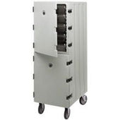 Cambro Double Compartment Cavity Camcart, Coffee Beige, 33 1/4 x 21 1/2 x 63 3/4 inch.