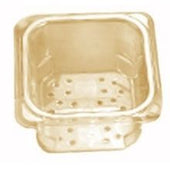Cambro H Pan Amber Half Size Food Pan Colander, 5 inch Deep -- 6 per case.