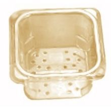 Cambro H Pan Amber Half Size Food Pan Colander, 3 inch Deep -- 6 per case.