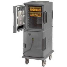 Cambro Double Compartment Hot Holding Ultra Camcart, Granite Green, 20 1/2 x 27 1/8 x 54 inch.