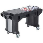 Cambro Black Low Height Versa Work Table, 69 x 27 x 29 1/4 inch.