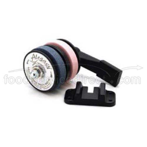 Alegacy Complete Knife Sharpener Round Stone, 5 x 3 x 4 3/4 inch.