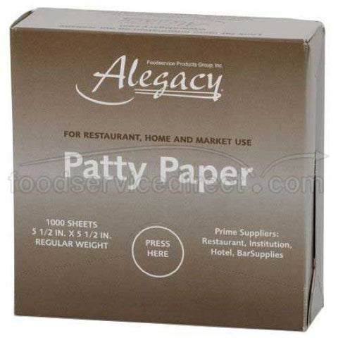 Alegacy Patty Paper, 5 1/2 x 5 1/2 inch Sheet Size -- 12000 per case.
