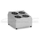 Alegacy Satin Finish 4 Hole Counter Top Dispenser, 8 9/16 inch Back Height.