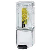 Cal Mil 1.5 Gallon Acrylic Clear Square Beverage Dispenser with Infusion Chamber, 7.125 x 9.125 x 18.375 inch.