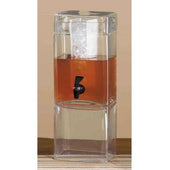 Cal Mil Square Glass Beverage Dispenser - 1.5 Gallon, 9 1/4 x 7 1/4 x 18 3/4 inch.