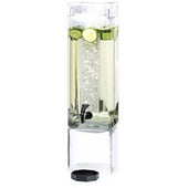 Cal Mil 3 Gallon Acrylic Clear Square Beverage Dispenser, 7.5 x 7.5 x 26.5 inch.