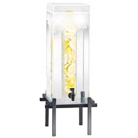 Cal Mil 5 Gallon Acrylic Silver One By One Beverage Dispenser with Infusion Chamber, 11.625 x 11.875 x 28.875 inch.