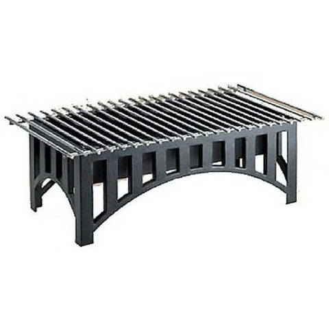 Cal Mil Mission Black Bridge Style Rectangle Chafer Alternative with Grill, 22 x 12 x 7.5 inch.