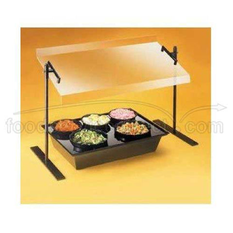 CalMil Metal Frame Portable Sneezeguard, 6 feet.
