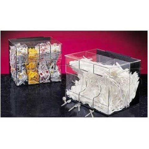 CalMil High Volume 4 Section Condiment Packet Dispenser, 19 x 16 x 17 inch.