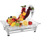 Cal Mil Platinum Small Metal Ice Carving Pedestal, 28.5 x 20.5 x 9.875 inch.
