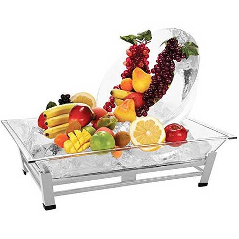 Cal Mil Platinum Small Metal Ice Carving Pedestal, 28.5 x 20.5 x 9.875 inch.