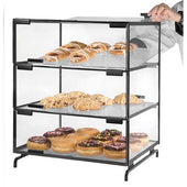Cal Mil Black 3 Level Pastry Case, 16 x 20 x 23 inch.