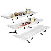 Cal Mil Black Prestige Porcelain Wide Frame 3 Tier Display, 23 x 18 x 12 inch.