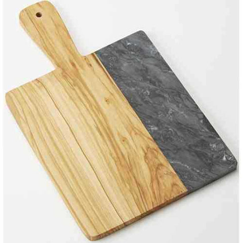 American Metalcraft Olive Wood and Black Marble Serving Peel, 14 inch Length -- 8 per case.
