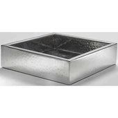 American Metalcraft Stainless Steel Small Hammered Double Wall Crate -- 4 per case.