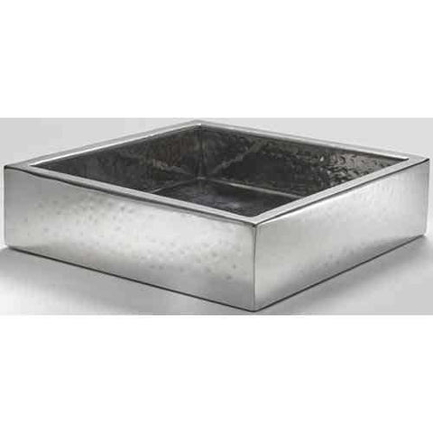 American Metalcraft Stainless Steel Small Hammered Double Wall Crate -- 4 per case.